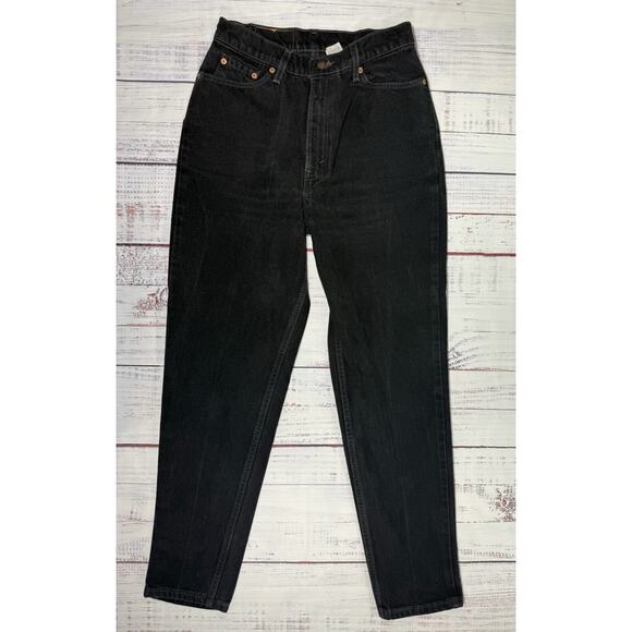 Levi's Denim - Vintage Levis Jeans Womens 13 JR (Fits 27x30) Black 512 Slim Tapered Denim 90s